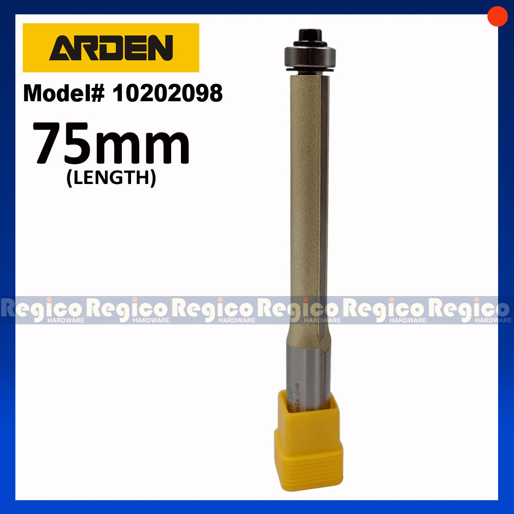 ARDEN 1/2" Shank Flush Trim Router Bit with Ball Bearing Long Series #0202