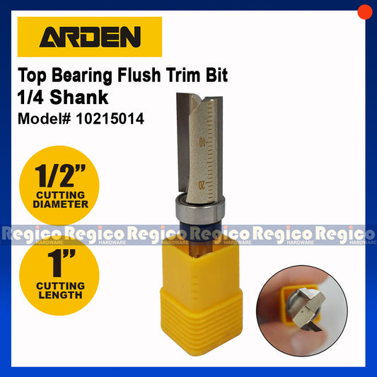 Arden 1/4 Shank Imperial Top Bearing Flush Trim Trimmer Bit For Woodworking #0215