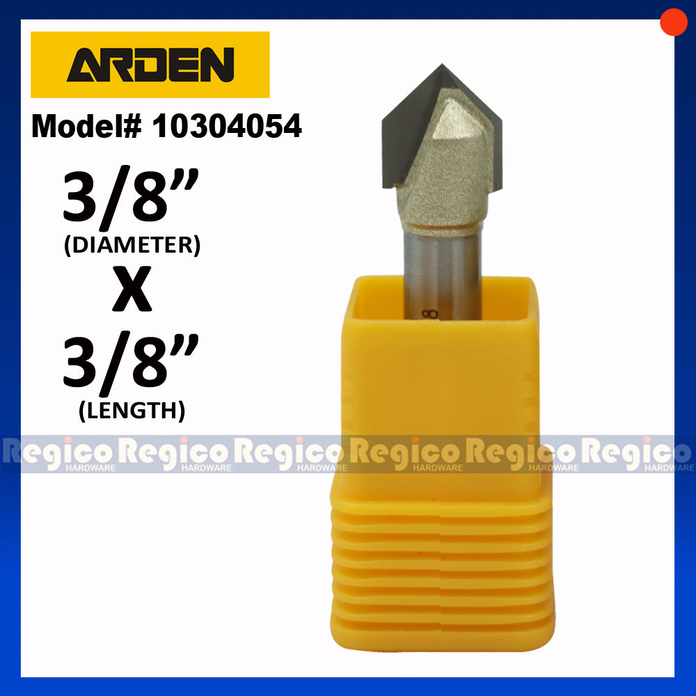ARDEN 1/4  Shank V-Groove Router Bit 90 degree #0304