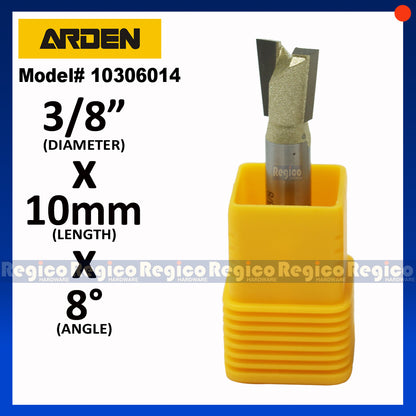 ARDEN 1/4  Shank Dovetail Cutter Router Bit #0306