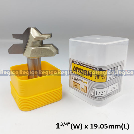ARDEN 1/2" Shank 45 Degree Cabinet Bit Mitre Lock Jointer Cutter  Router Bit for Woodworking #0308