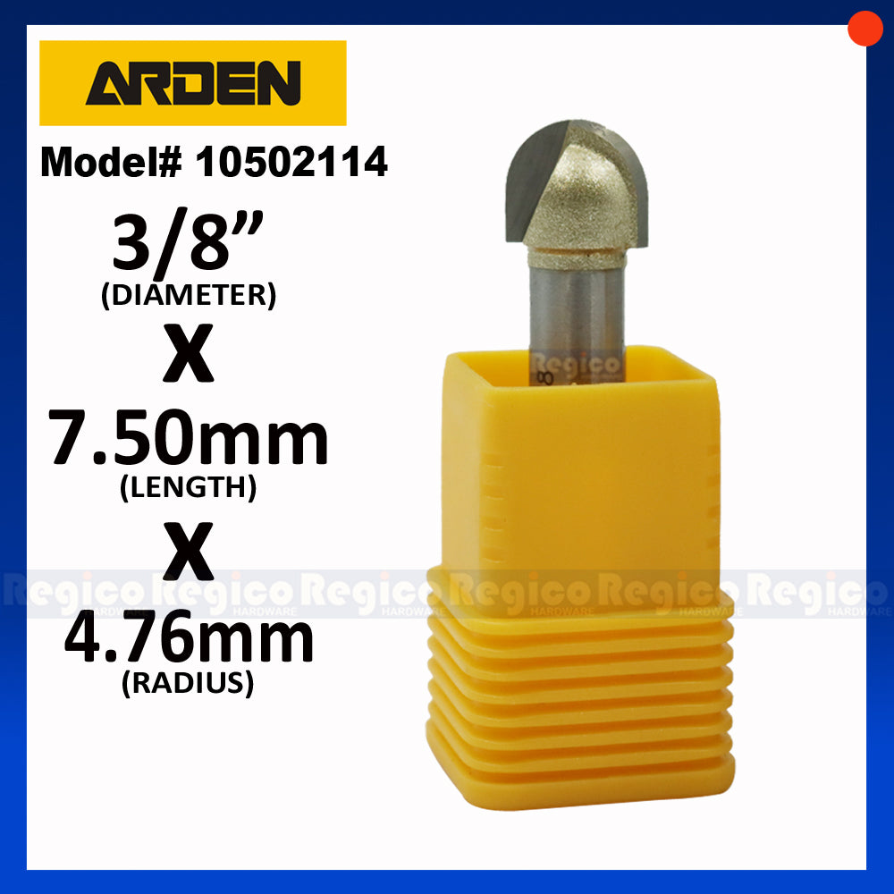 ARDEN 1/4  Shank Round Nose Core Box Cutter Bit Router Bit #0502