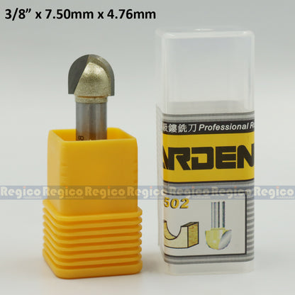 ARDEN 1/4  Shank Round Nose Core Box Cutter Bit Router Bit #0502