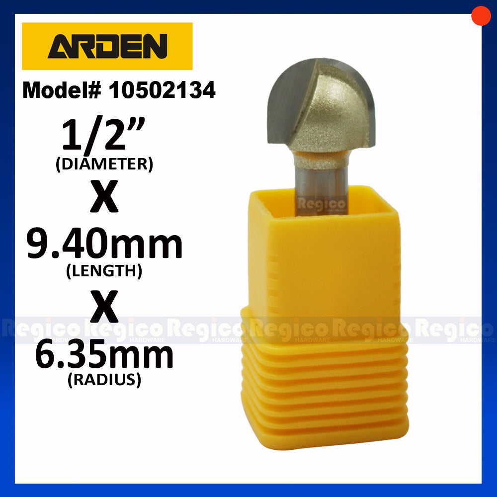 ARDEN 1/4  Shank Round Nose Core Box Cutter Bit Router Bit #0502