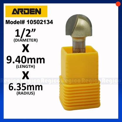 ARDEN 1/4  Shank Round Nose Core Box Cutter Bit Router Bit #0502