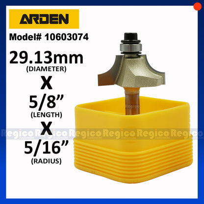 ARDEN 1/4  Shank Beading Bit w/ Ball Bearing Router Bit #0603