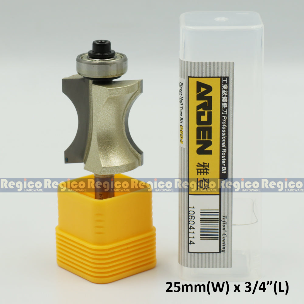 ARDEN 1/4 Shank Finger Nail Router Bit #0604