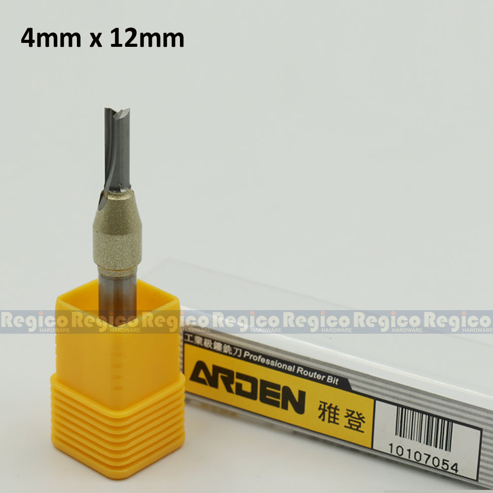 ARDEN 2 Flute 1/4  Shank Metric TCT Straight Router Bit #0107