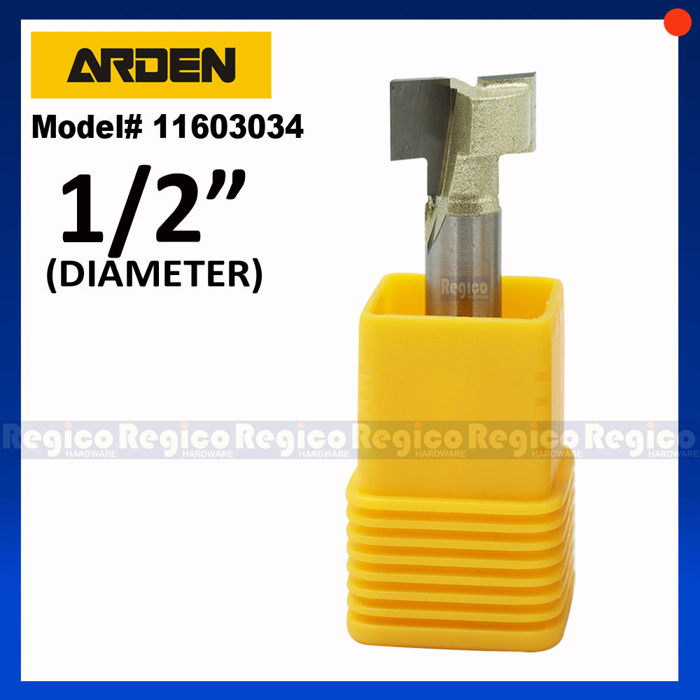 ARDEN 1/4  Shank Keyhole T-Slot T-Track Tenon Cutter Router Bit for Woodworking #1603
