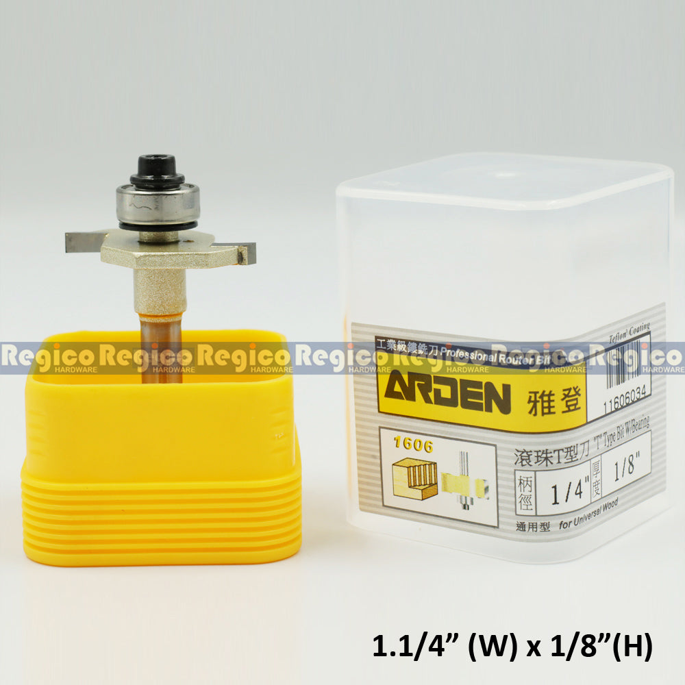 ARDEN 1/4  Shank Rabbeting Cutter Router Bit for Woodworking #1606