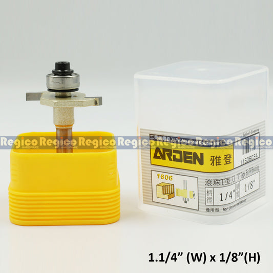 ARDEN 1/4  Shank Rabbeting Cutter Router Bit for Woodworking #1606