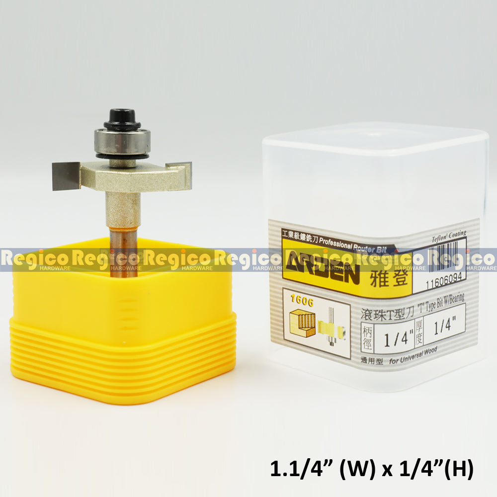 ARDEN 1/4  Shank Rabbeting Cutter Router Bit for Woodworking #1606