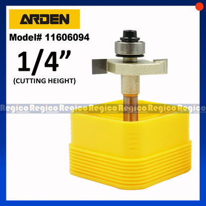 ARDEN 1/4  Shank Rabbeting Cutter Router Bit for Woodworking #1606