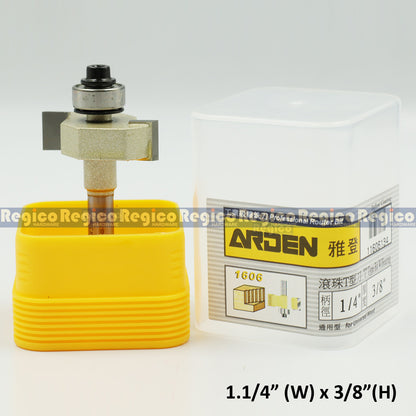 ARDEN 1/4  Shank Rabbeting Cutter Router Bit for Woodworking #1606