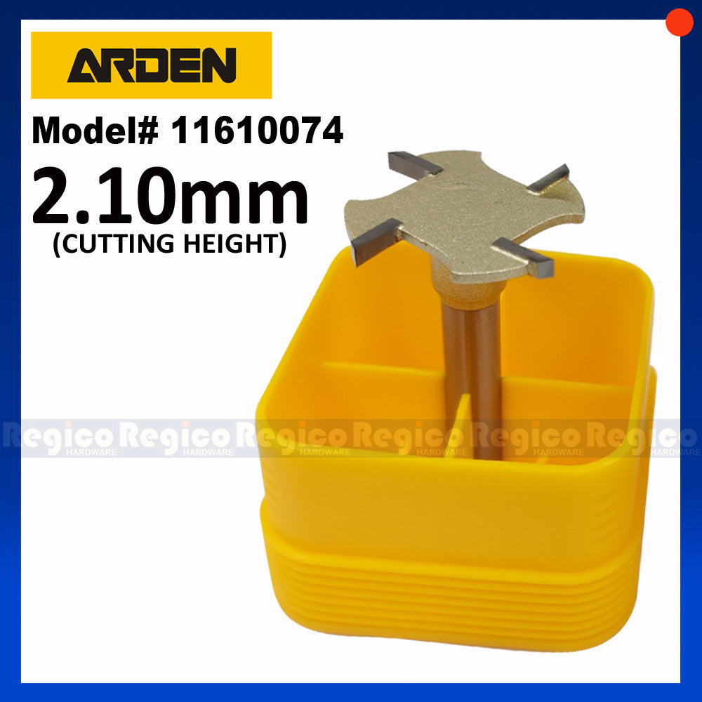 Arden 1/4 Shank Metric 4 Tooth Slot Cutter Router Bit for Woodworking #1610