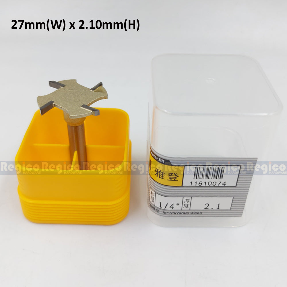 Arden 1/4 Shank Metric 4 Tooth Slot Cutter Router Bit for Woodworking #1610
