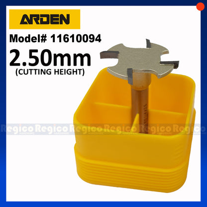 Arden 1/4 Shank Metric 4 Tooth Slot Cutter Router Bit for Woodworking #1610