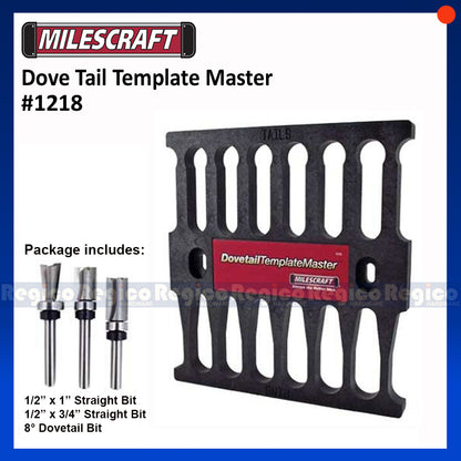 Milescraft Dovetail Template Master with Straight bit  and Dove tail bit (1218)