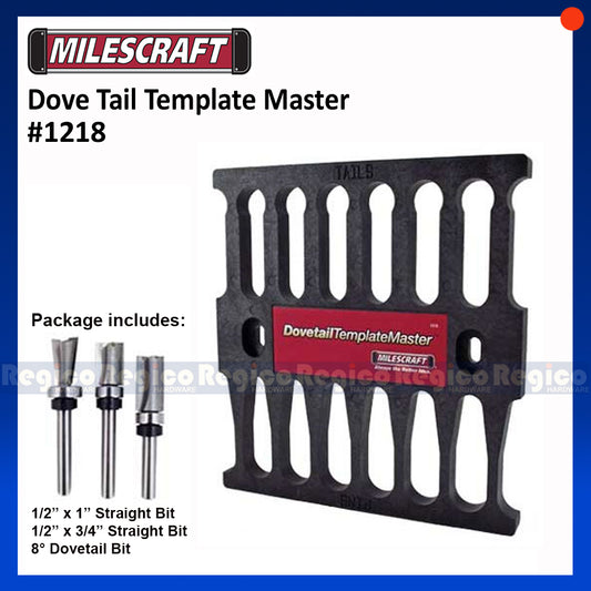Milescraft Dovetail Template Master with Straight bit  and Dove tail bit (1218)