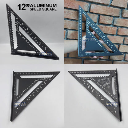 Regicocraft Aluminum Triangle Speed Rafter Square Angle Ruler Squala #00976 #976-01 #10805