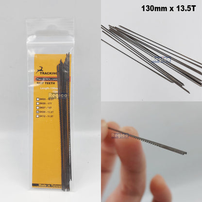 TRACKING DEER Plain End Pinless Skip Teeth Type 5 inch (130mm) Scroll Saw Spare Blade 12pcs/pack