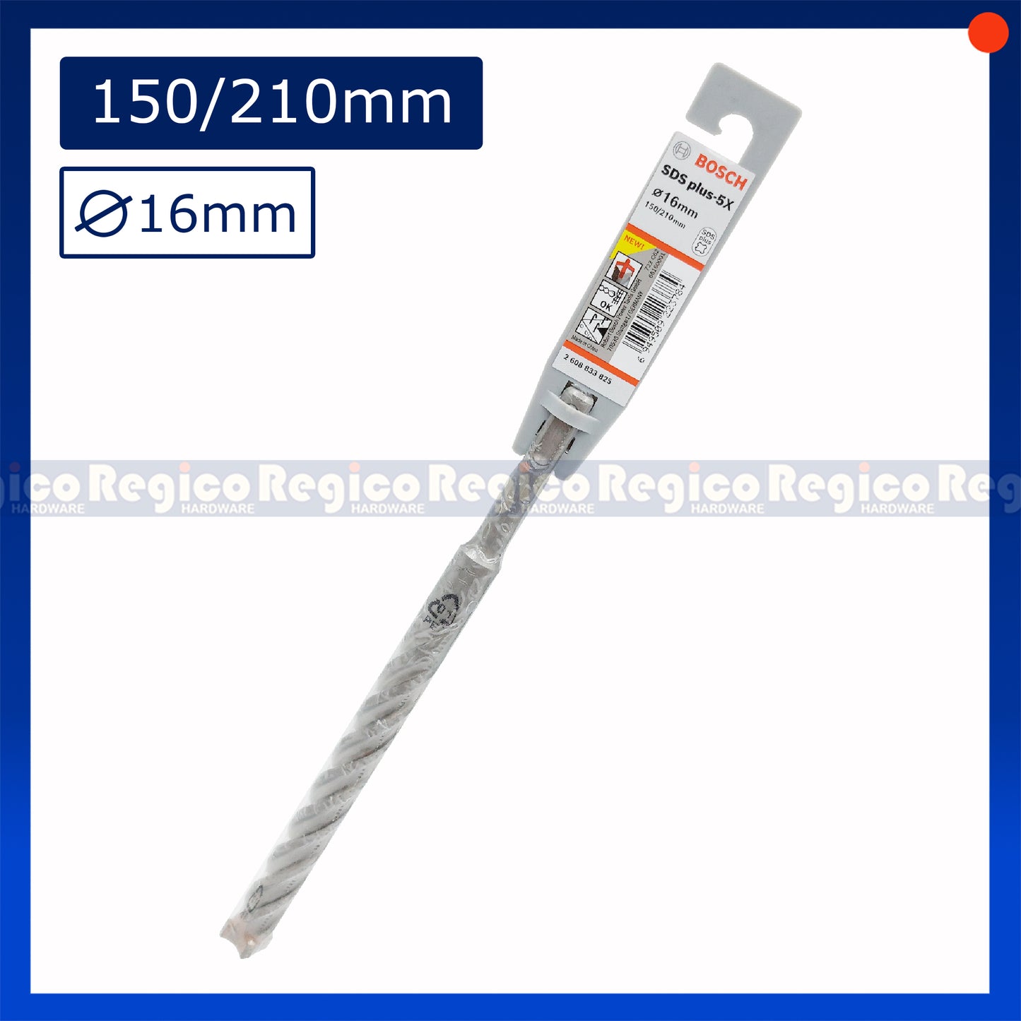 Bosch 16mm SDS Plus 5x Concrete Rotary Hammer Drill Bit Bosch Accessories