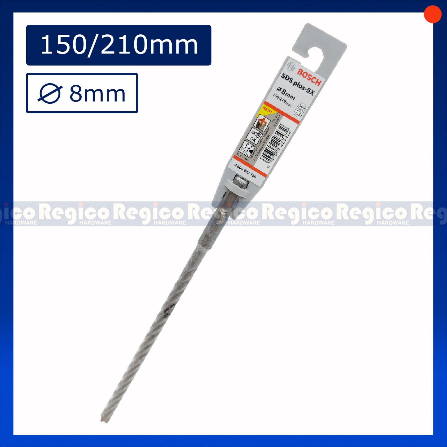 Bosch 8mm SDS Plus 5x Concrete Rotary Hammer Drill Bit Bosch Accessories