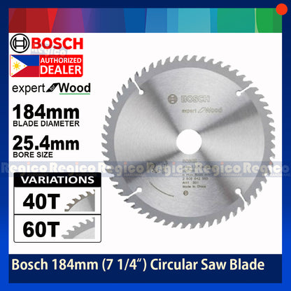 BOSCH 184mm 7 1/4 inches Expert for Wood Circular Saw Blade Original Genuine Bosch Acc #42984 #42985