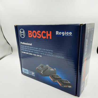 BOSCH 18v Starter kit 2.0 Ah Battery & Charger Kit #019RP Bosch Cordless 18v Acc