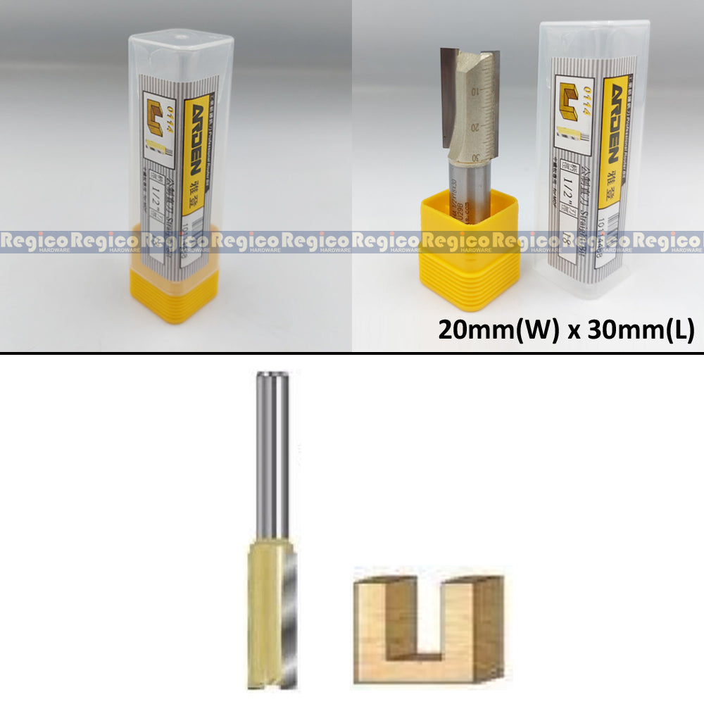 ARDEN 2 Flute 1/2 Shank Metric Straight Router Bit #0114