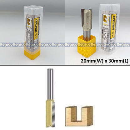 ARDEN 2 Flute 1/2 Shank Metric Straight Router Bit #0114