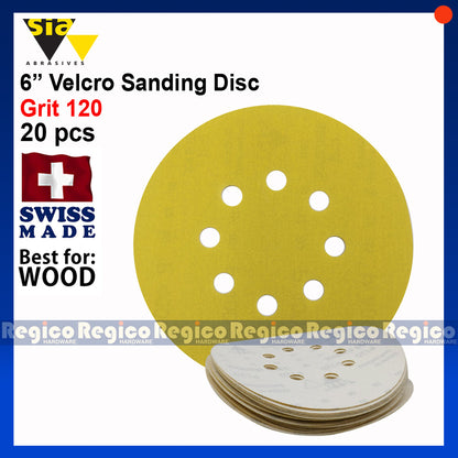 SIA  6" 150mm Velcro Sanding Disc20pcs #1960 #1961