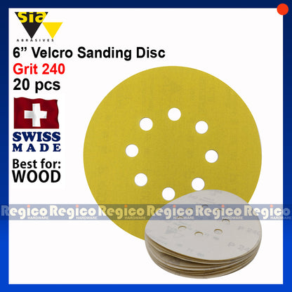 SIA  6" 150mm Velcro Sanding Disc20pcs #1960 #1961
