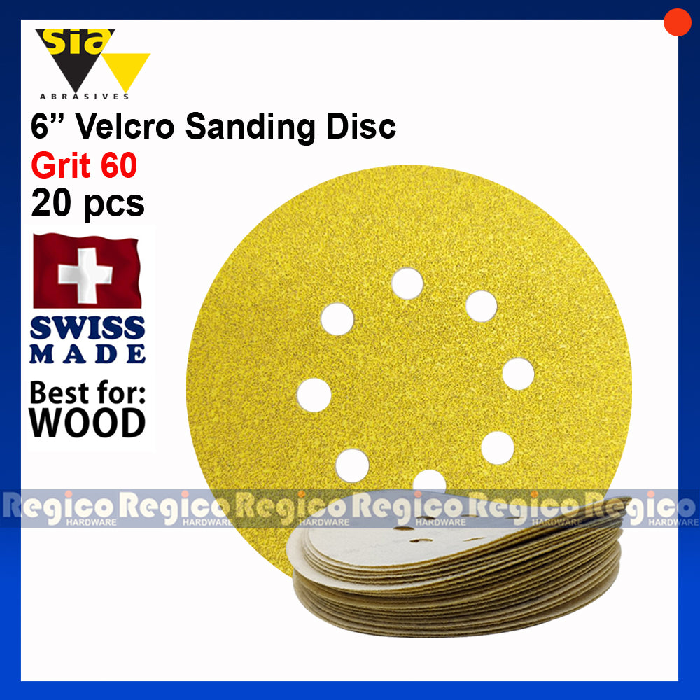 SIA  6" 150mm Velcro Sanding Disc20pcs #1960 #1961