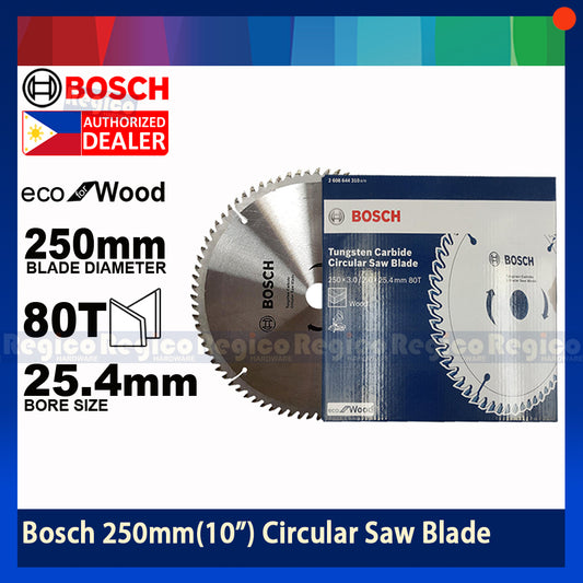 BOSCH 250mm 10 inches x 80T Eco For Wood Circular Saw Blade #44310 Bosch Acc