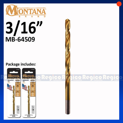 Montana Titanium Round Shank Drill Bit