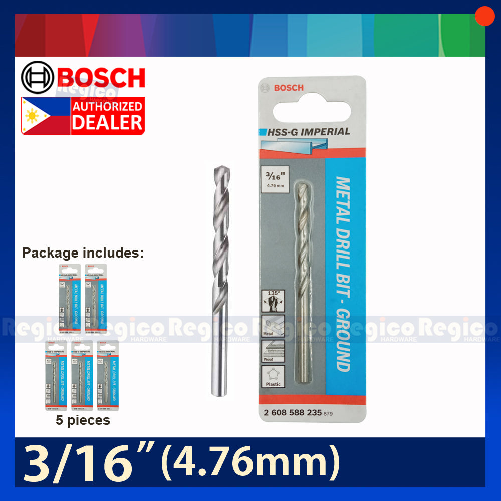 Bosch HSS-G Metal Drill Bit (5 pcs) Bosch Accessories