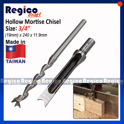 Regicocraft Hollow Square Hole Saw Mortiser Mortise Mortising Chisel Drill Wood Bit