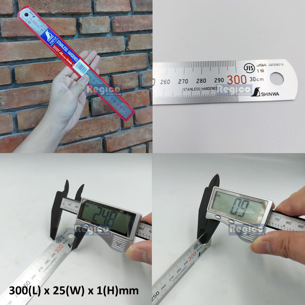 Shinwa  300mm 1000mm Stainless Hardened Ruler