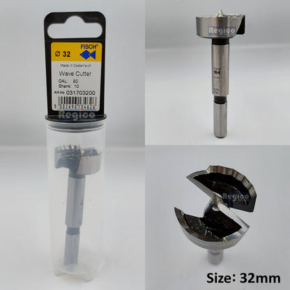 Fisch Tools Medium Sizes Forstner Wave Cutter Wood Bit 32mm 35mm 38mm 40mm 45mm