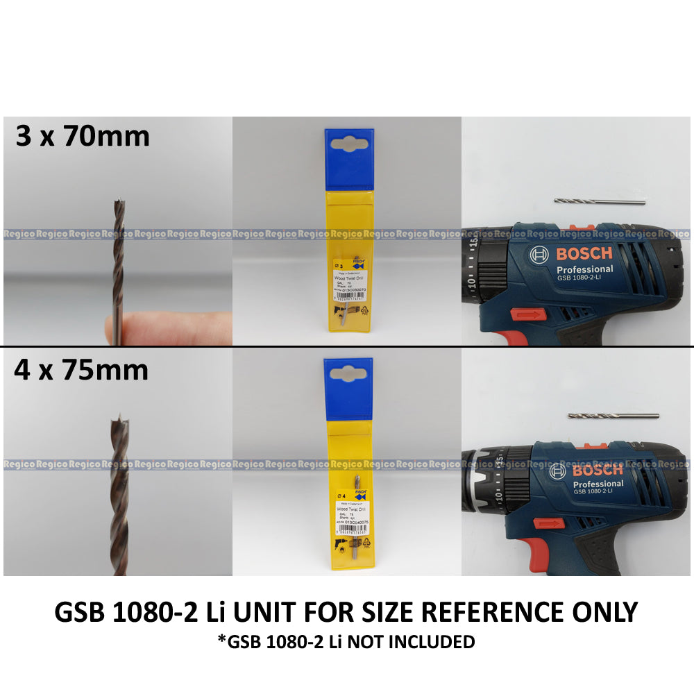 Fisch Tools HSS Brad Point Twist Wood Drill Bit 3mm 4mm 5mm 6mm 8mm 10mm 12mm 16mm 20mm
