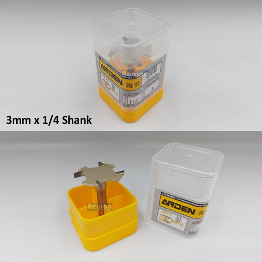 Arden 4 Tooth Slot Cutter Router Bit for Woodworking #1612