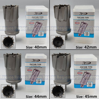 3KEEGO 50mm TCT Annular Hole Cutter HC50B Weldon Shank 3/4"