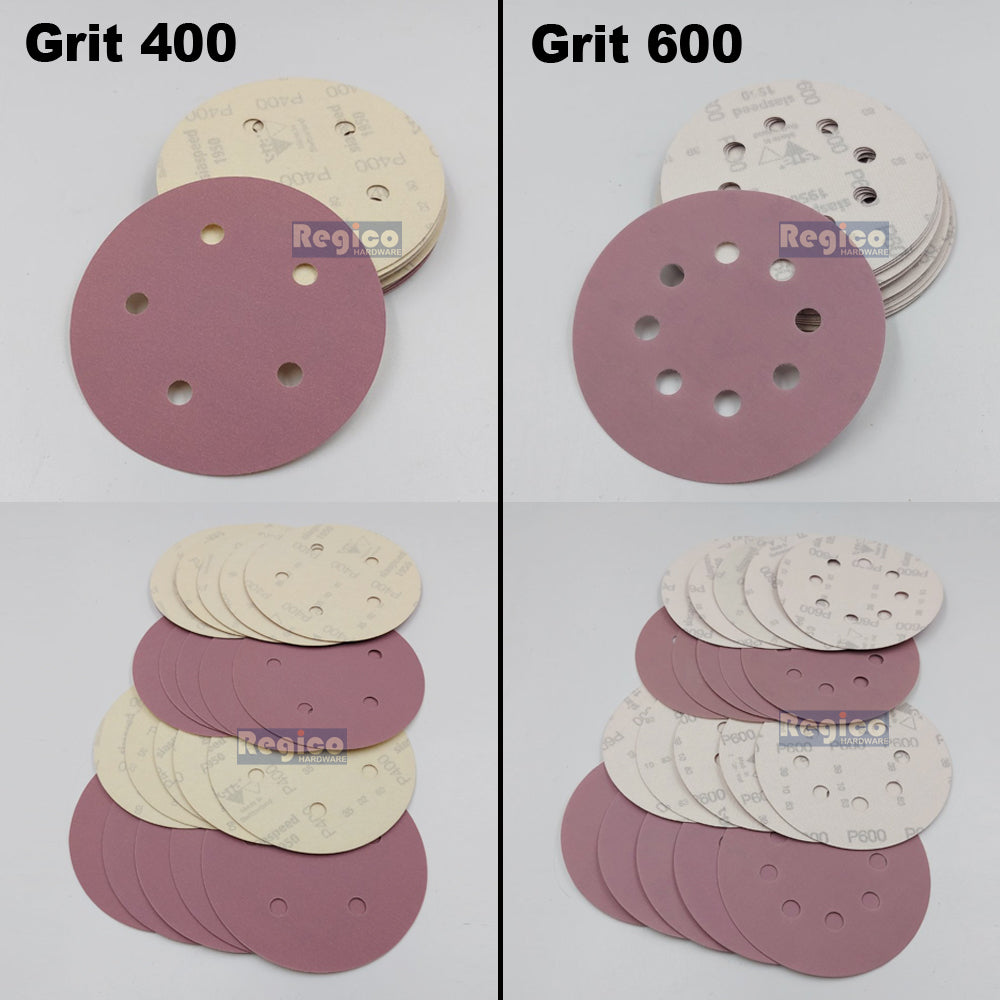 SIA 5" Velcro Sanding Disc for Random Orbital Sander 20pcs.