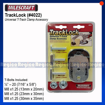 Milescraft Track Master Track Lock Kit Universal T-Track Kit #4023 #4022