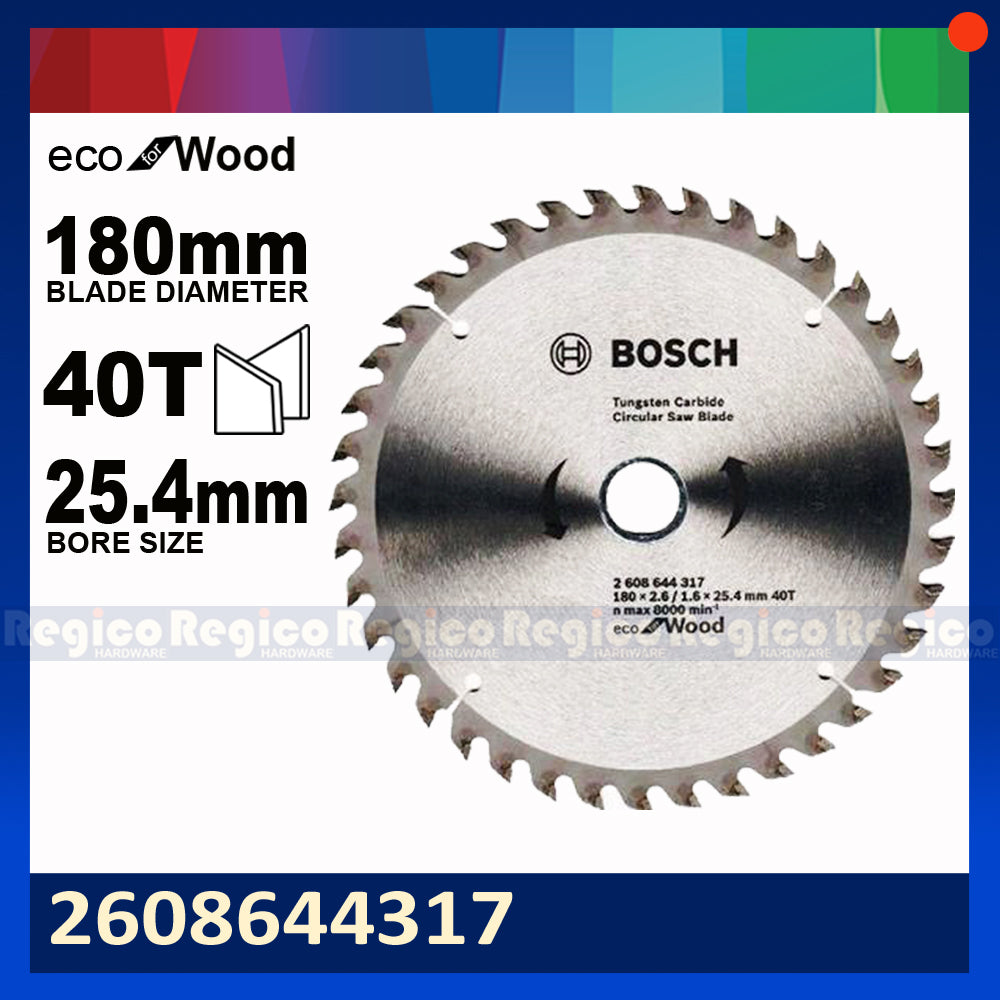 BOSCH 180mm 7 Inches Eco For Wood Circular Saw Blade Bosch Acc #44317 #44318