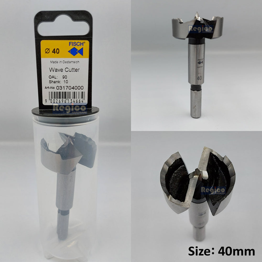 Fisch Tools Medium Sizes Forstner Wave Cutter Wood Bit 32mm 35mm 38mm 40mm 45mm