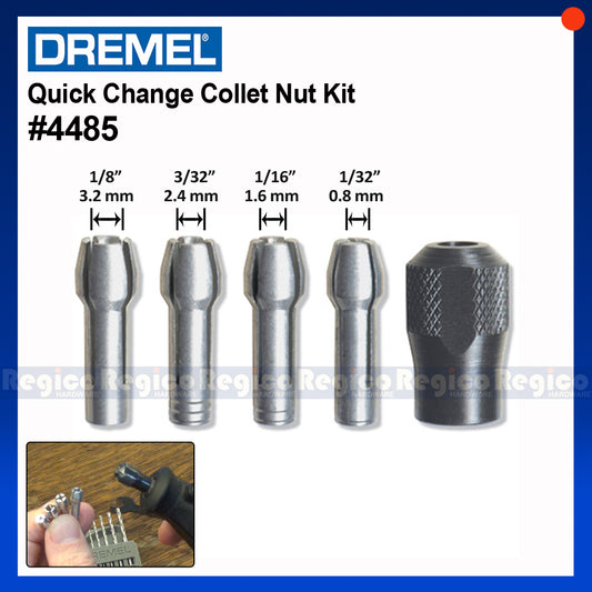 Dremel Quick Change Collet Nut Kit 4485 Dremel Accessories