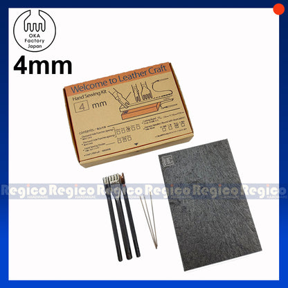 Oka Diamond Hole Punch Set Hand Sewing Kit Made in Japan Leather craft Leatherwork Set