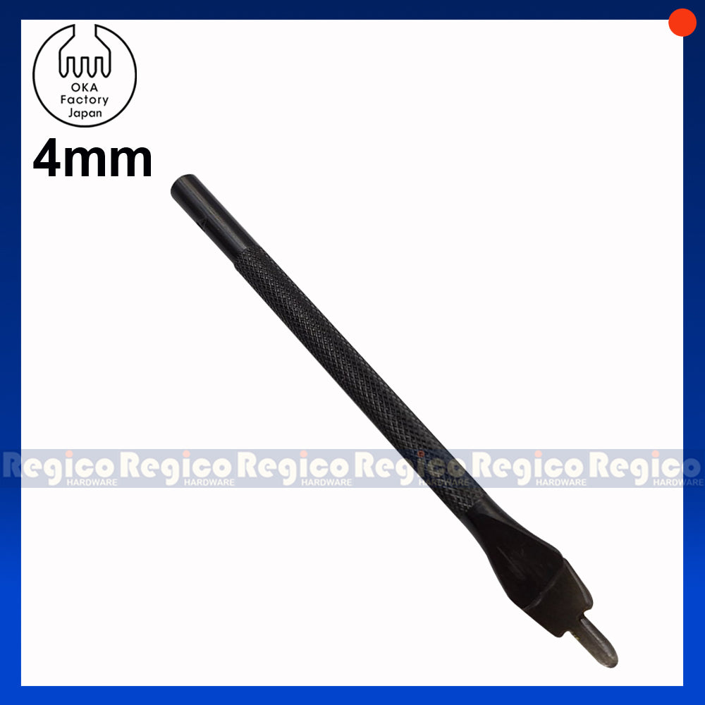 Oka (3mm-5mm) 1 Pronged Pointed Chisel Diamond Hole Punch for Leatherworking Leather Craft Tools